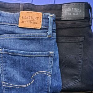 Lot Of 2 Levi’s Signature Mid High Rise Skinny Size 32x25 Denim Casual Jeans 10P
